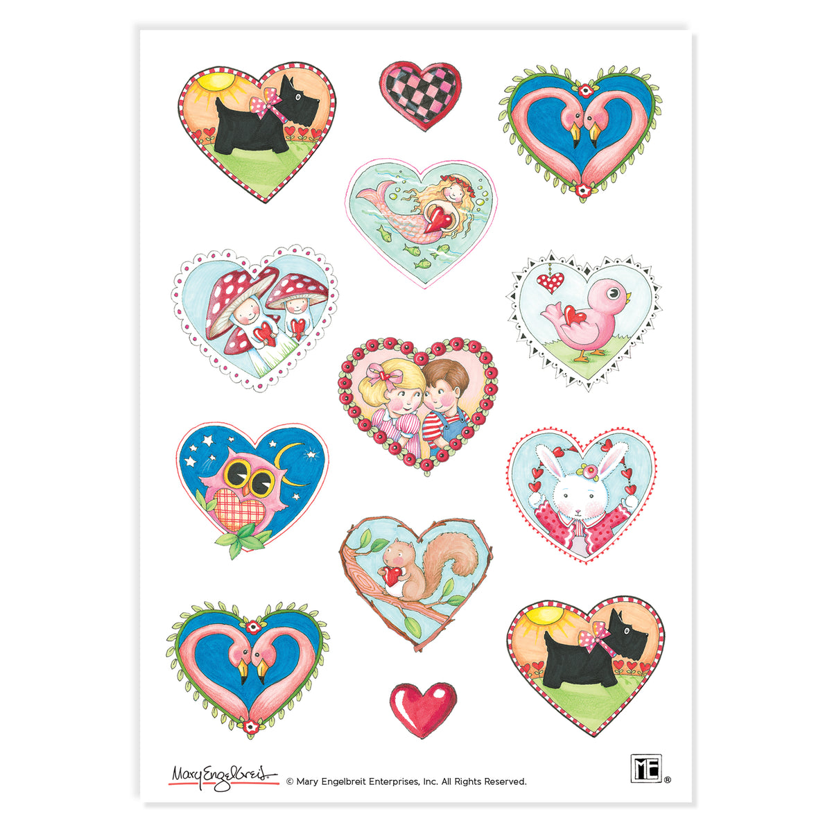 Be Mine Doodle Stickers Roll by Meri Meri – the blue béret