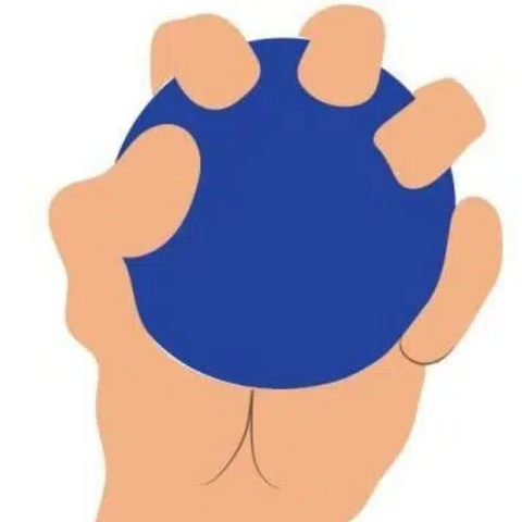 Image of hand squeezing a ball for management of pickleball elbow pain