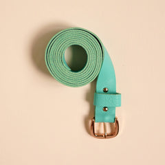 leather belt mint - Renske Versluijs