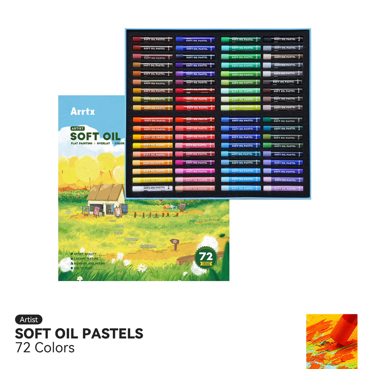 Arrtx Soft Pastels Art Supplies, 48 Assorted Colors Chalk Pastels Crea —  CHIMIYA