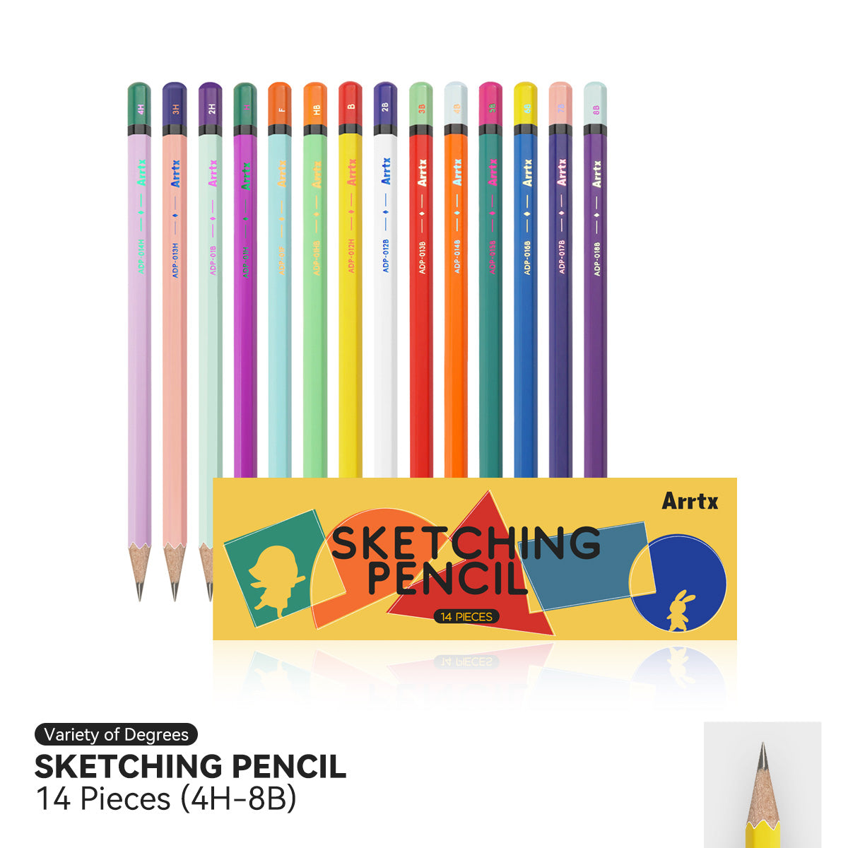 Arrtx Lot de 126 crayons de couleur Premium avec noyau doux, texture  crémeuse, haute résistance à la lère et pigments riches sat52