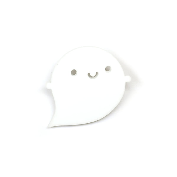 Friendly Ghost Acrylic Brooch – Hannah Zakari