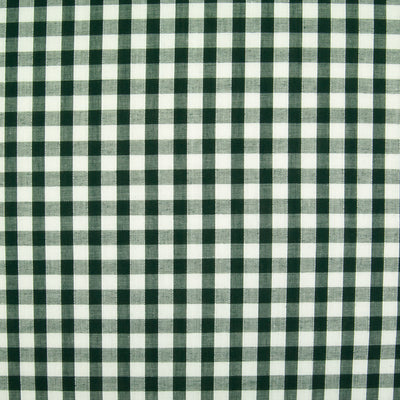 Emerald Green & White 1/4 Gingham check fabric material - 1 full metre