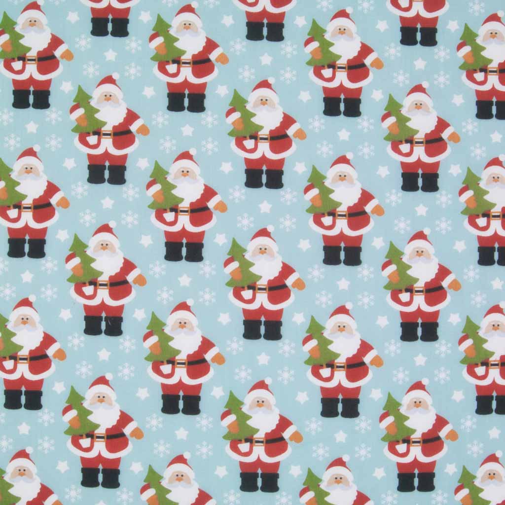 Santa in the Day - Christmas Polycotton – Fabric Love