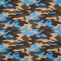 Blue Leopard Print - Polycotton Fabric - Fabric Love