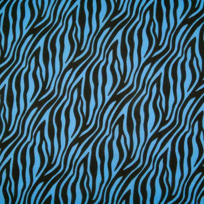 Blue Leopard Print - Polycotton Fabric - Fabric Love