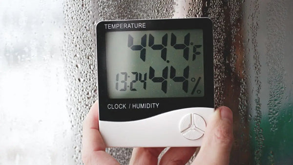 someone monitoring humidity in their house