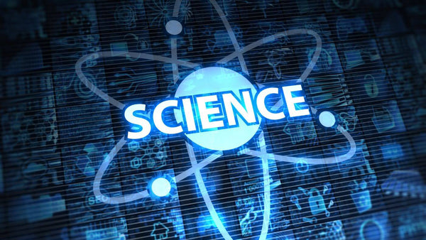 a flashy banner that says science