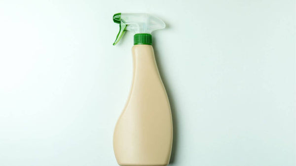 cleaning solution in a spray bottle