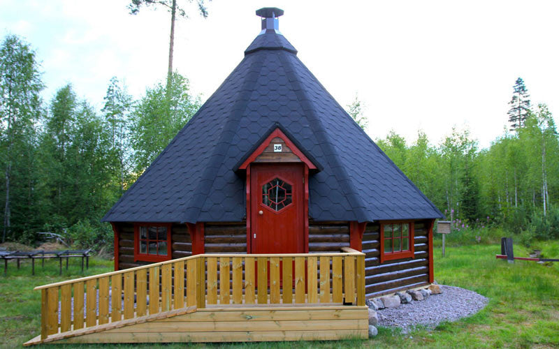 Table & Benches Set For Large Barbecue cabin 