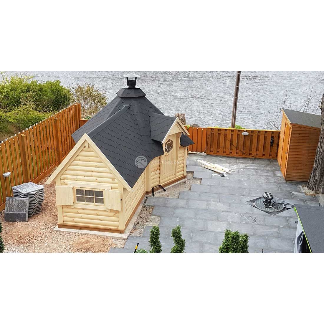 4 5 M Tiny Sauna Hut Cabin Kit 2 Year Warranty Gardensale24 Com