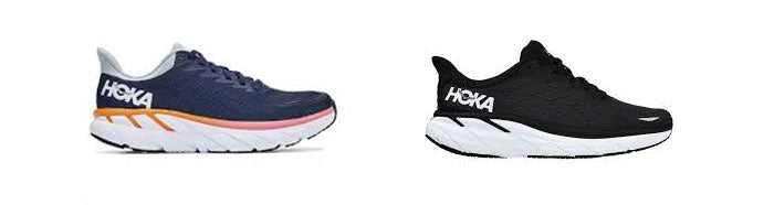Hoka Clifton 7 & 8 running shoes