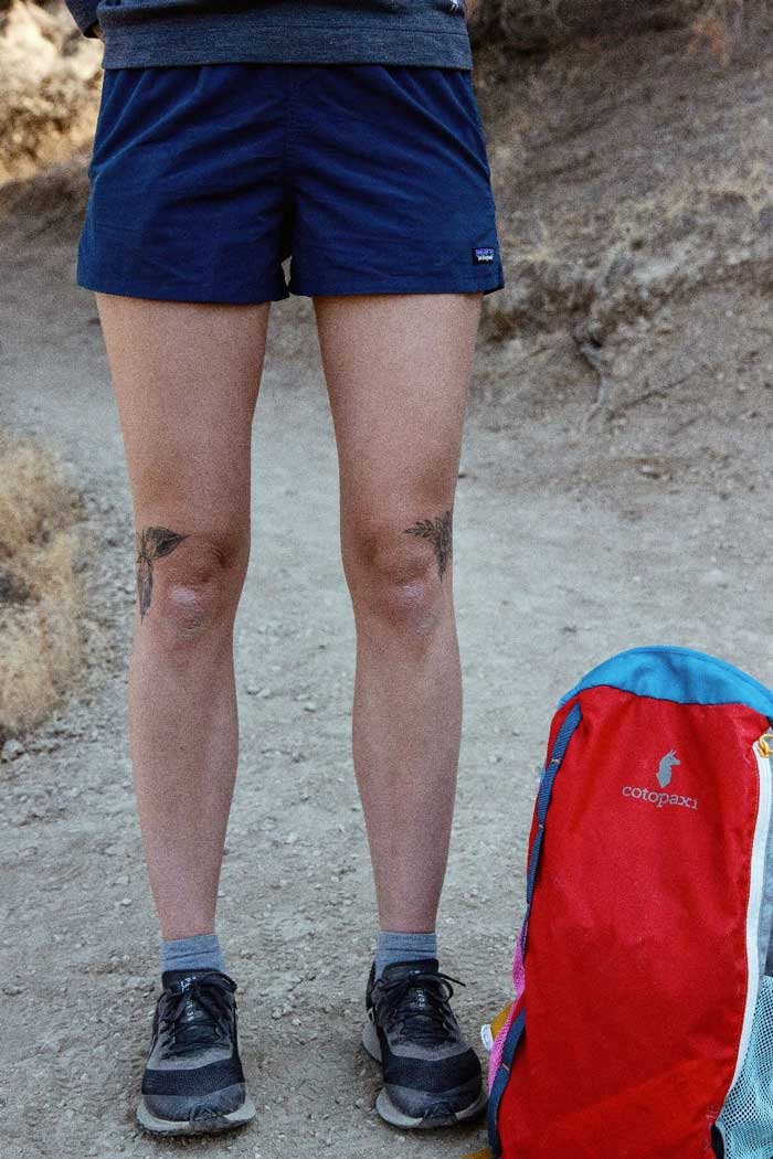 Hiking in shorts