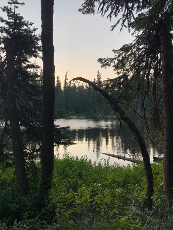 lake at sunset