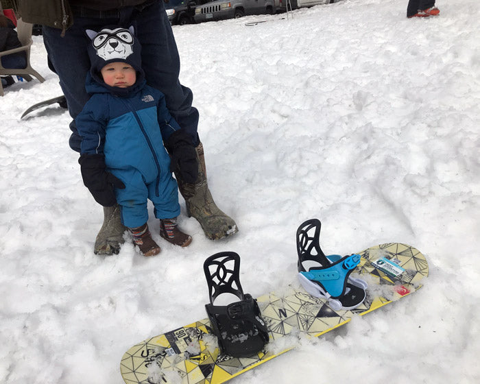 Snowboarding with a toddler