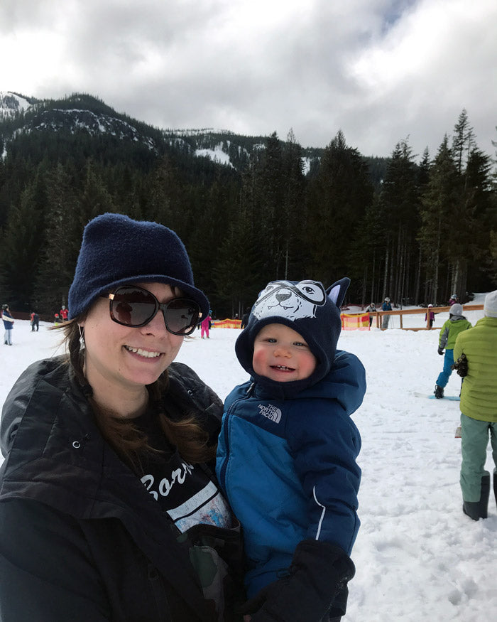 Snowboarding with a toddler
