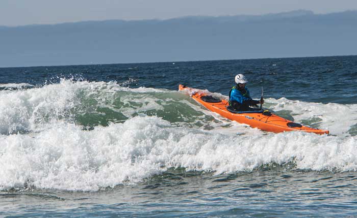 P&H Virgo sea kayak on a wave