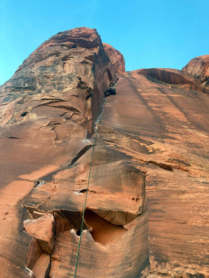 climbing red rocks