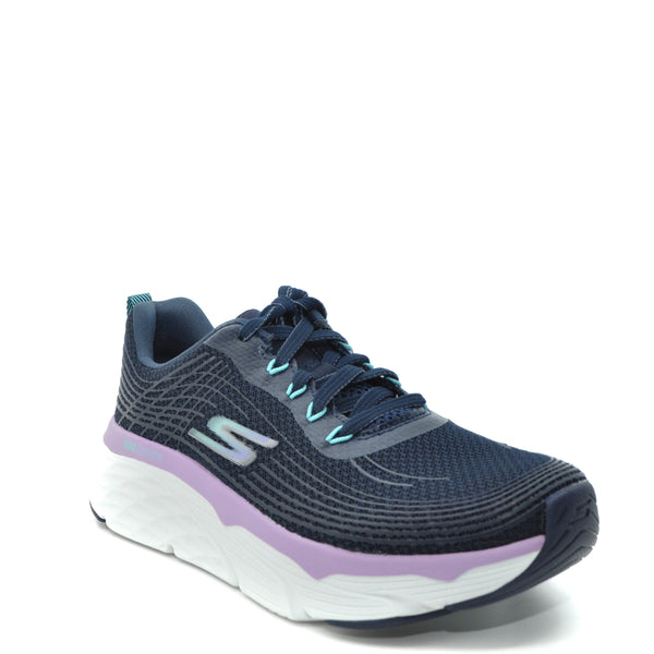 skechers max flex engineered mesh lace trainer