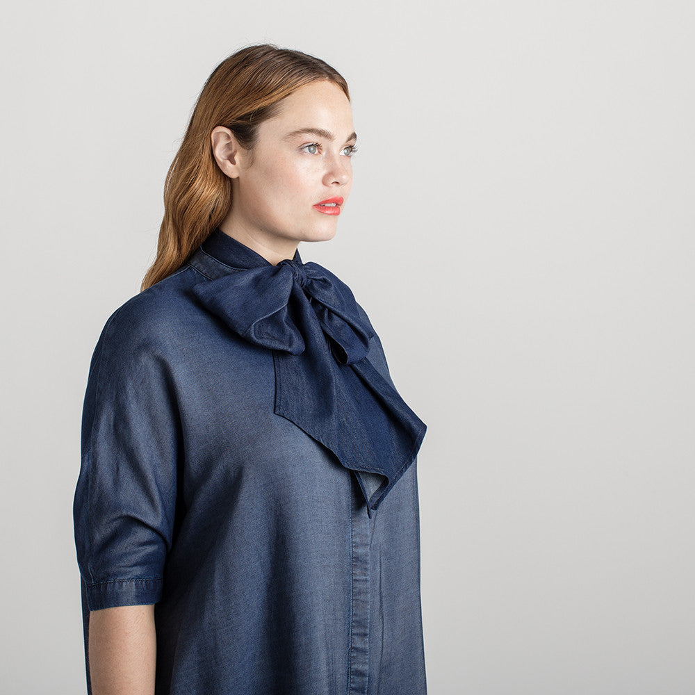 Olympia in Dark Blue Chambray