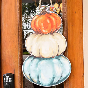 Pumpkin Stack Door Hanger - A Vineyard Boutique - Pumpkin Door Hanger