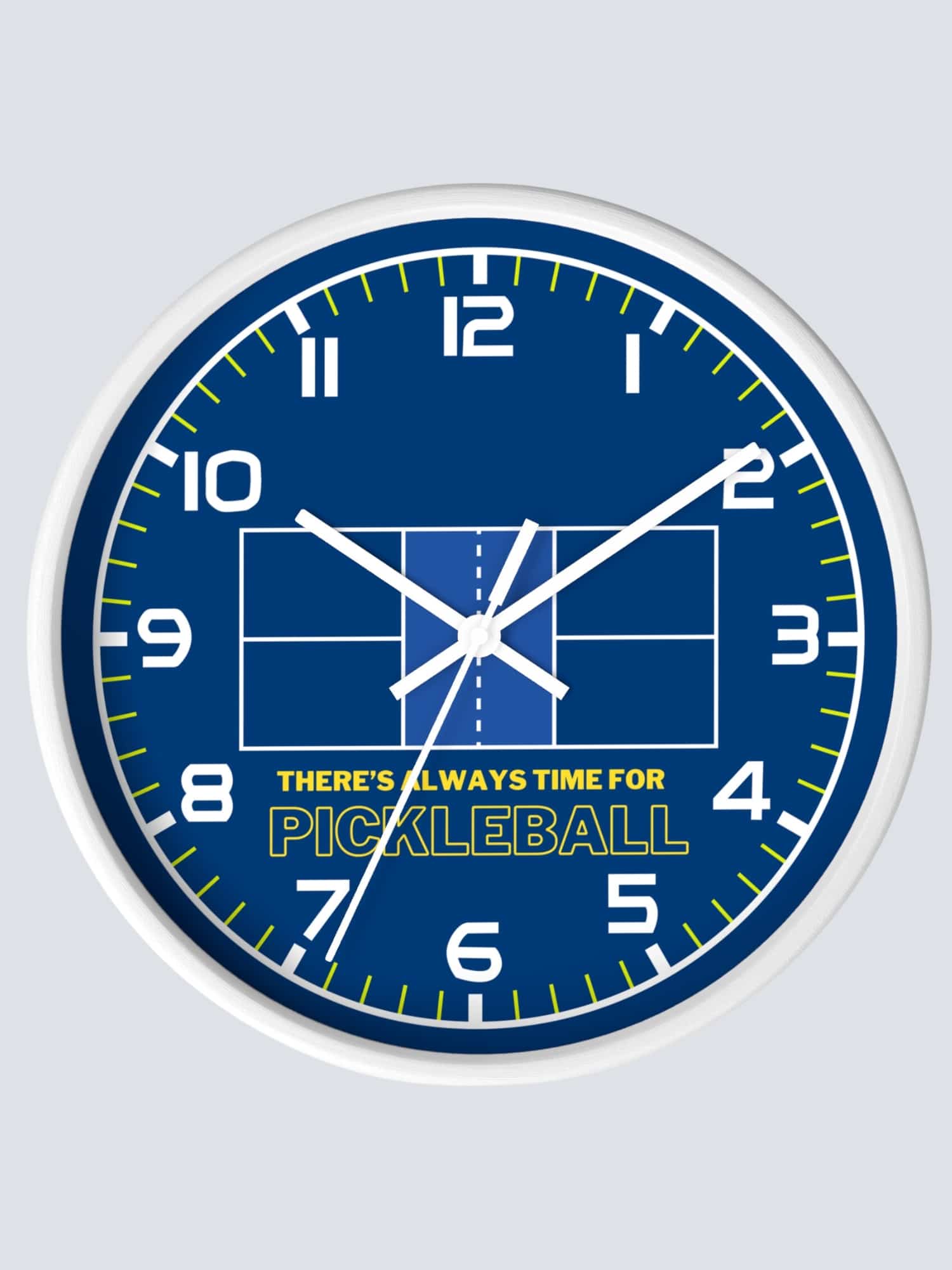 Clock - There's Always Time For Pickleball - White