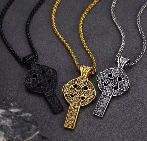 Cross Celtic Knot Necklace Stainless Steel