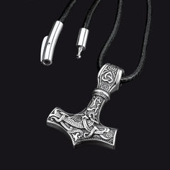 FaithHeart Viking Thor's Hammer Necklace Mjolnir Necklace
