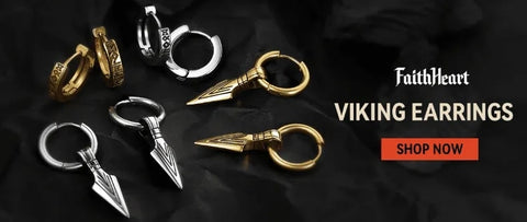 Faithheart viking earrings