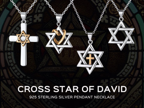 Star of David and Cross Necklace