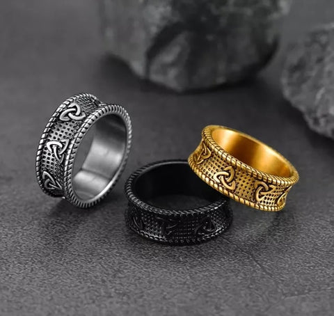 Stainless Steel Viking Celtic Knot Band Ring