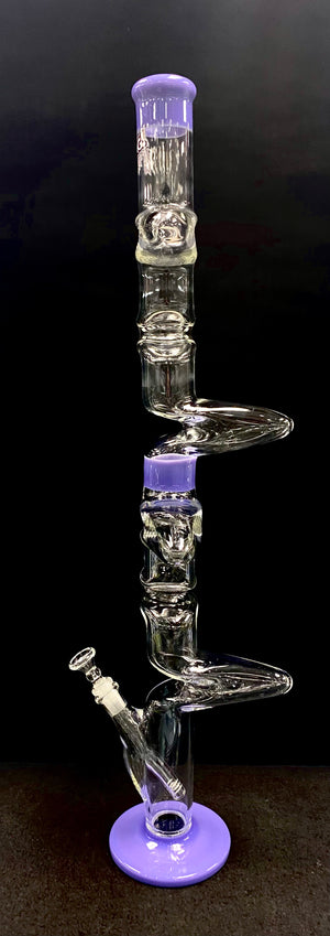 Zong 29.5" 6-Kink Color Accent Straight Tube - Coughing Cardinal