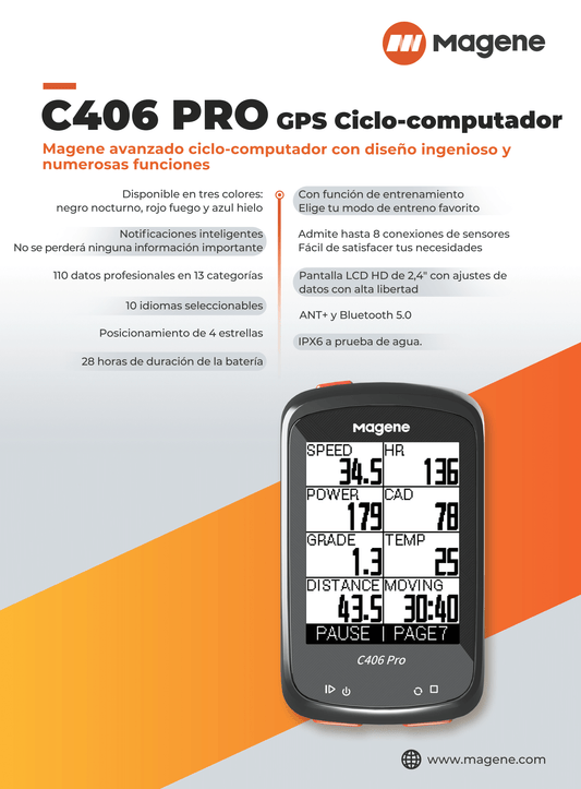 Descubre el Ciclocomputador Magene GPS C406 – ciclafactory