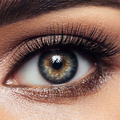 Close up picture of a hazel eye with beautiful lashes, for our blog post on AnteAGE Overnight Serum for Longer Lashes