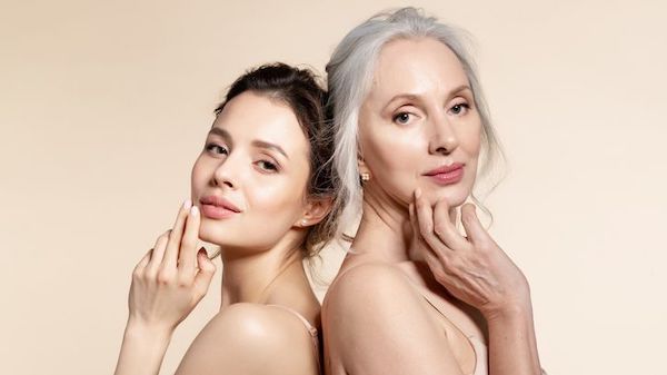 Picture of a mother and daughter with glowing skin, for our blog post on Anti Aging Skin Restoration