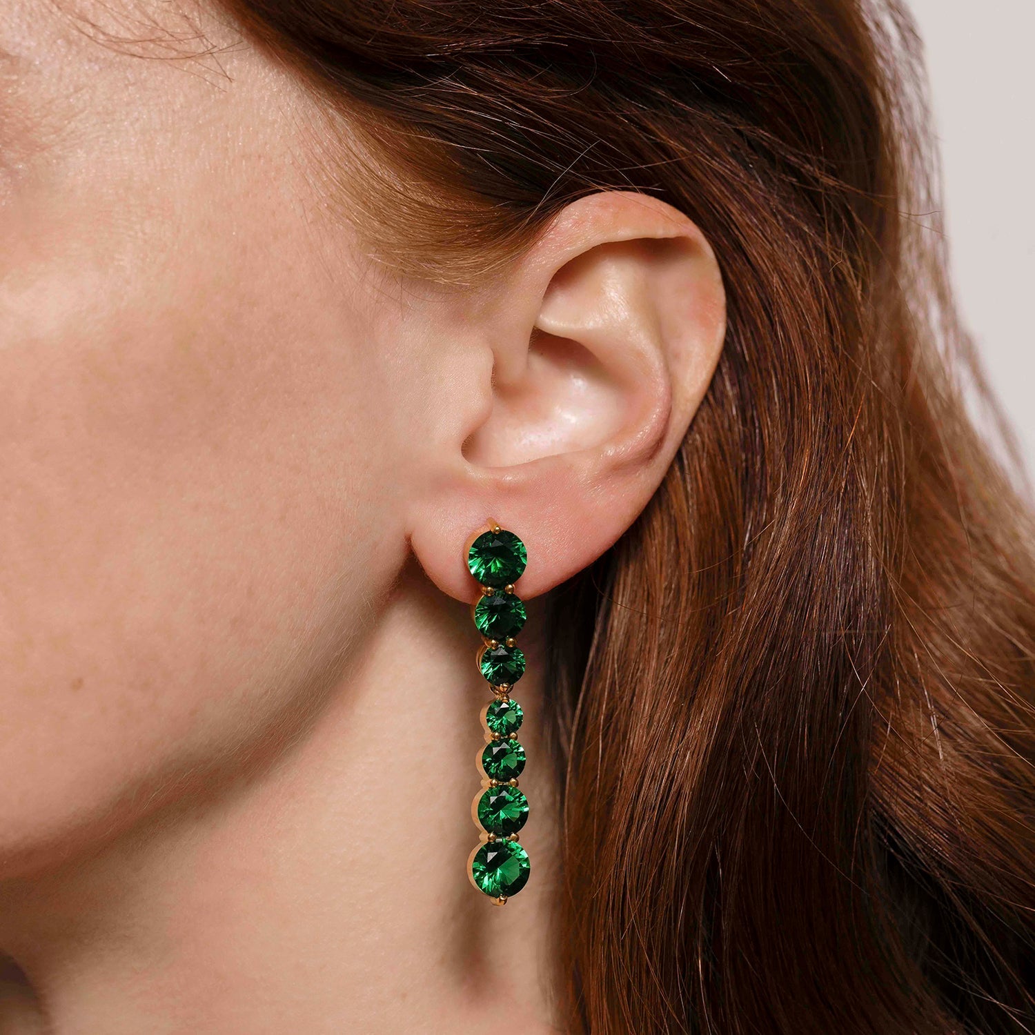 Picture of The Kittichai Earrings in Emerald Green