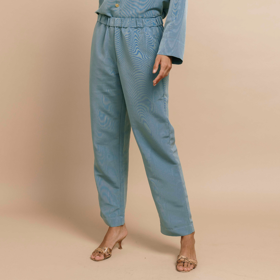 Picture of The Moire Jet Set Pant in Cerulean