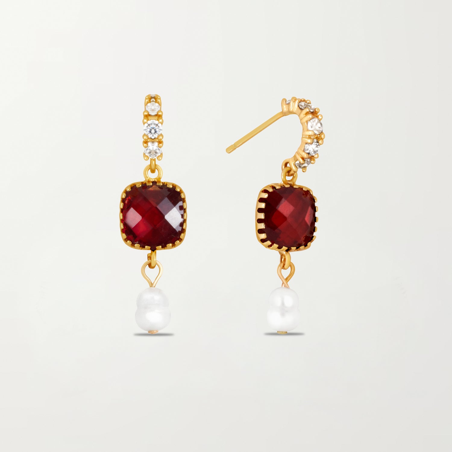 Picture of The Alicante Earrings in Ruby Red