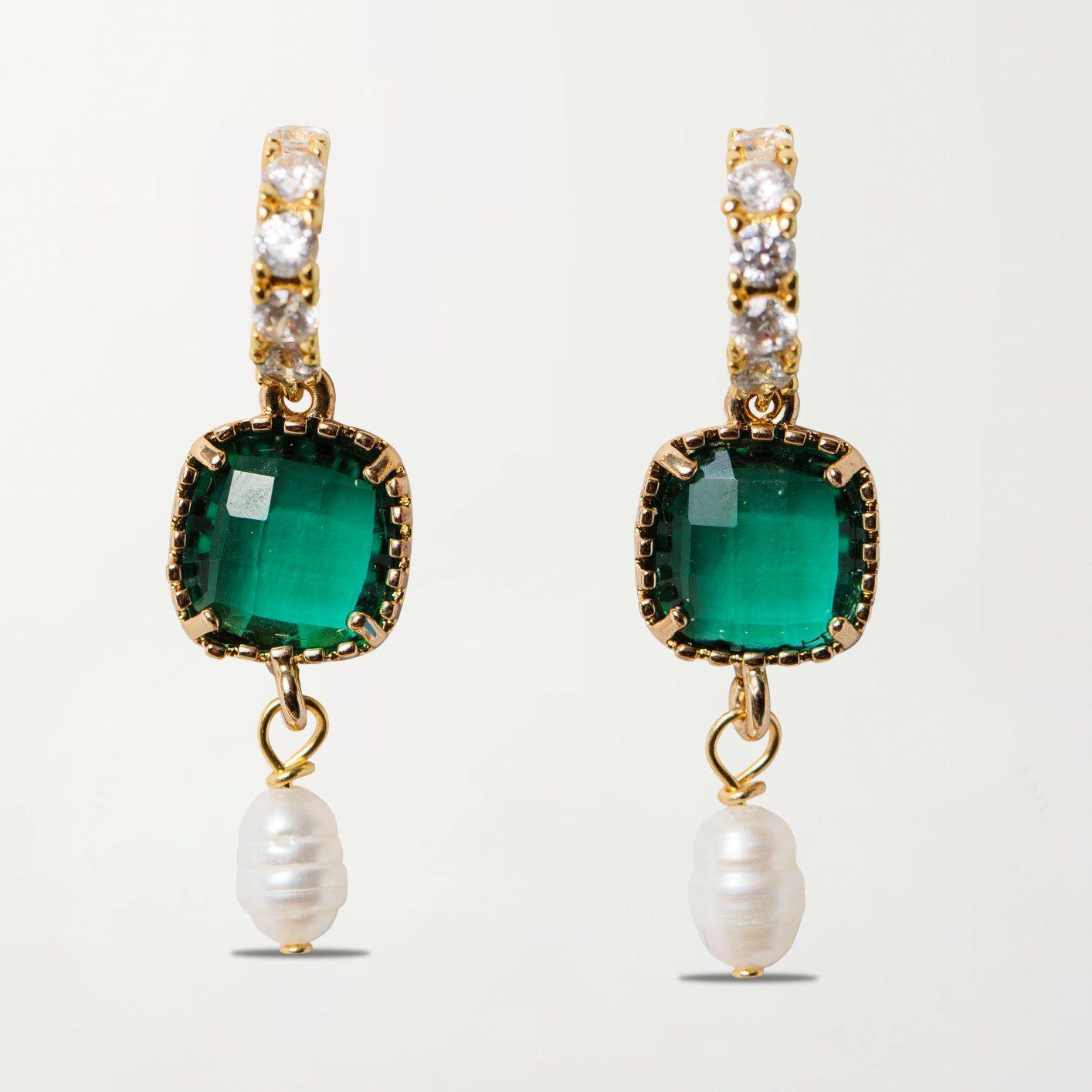 Picture of The Alicante Earrings in Emerald Green