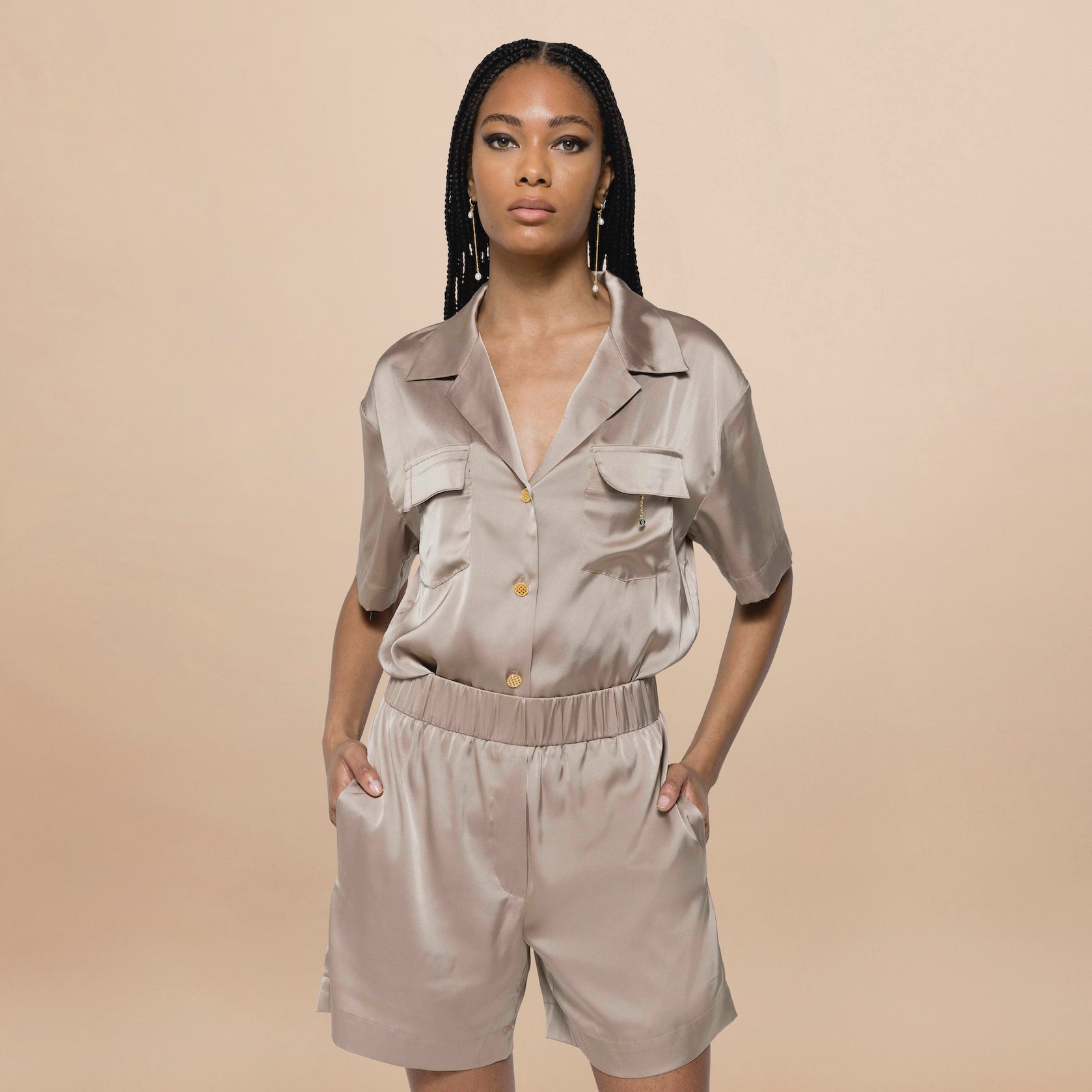 The Co-Ord Short Set in Linen