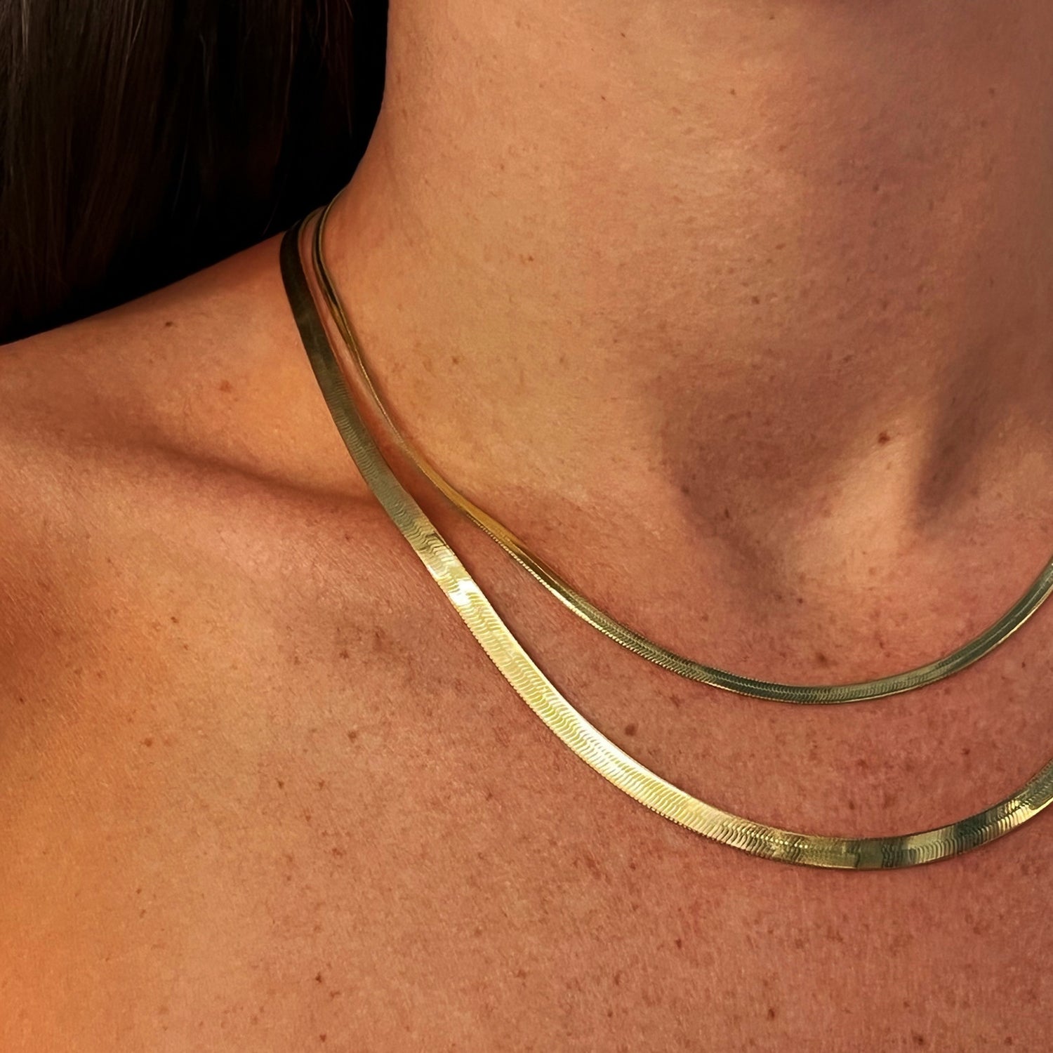 Picture of The Thin Herringbone Chain Necklace