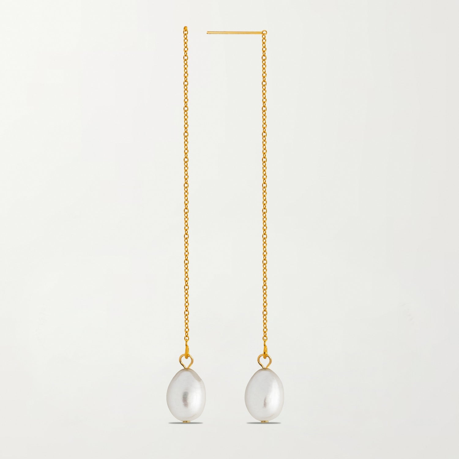 Picture of La Perla Threader Earrings in White - Pair