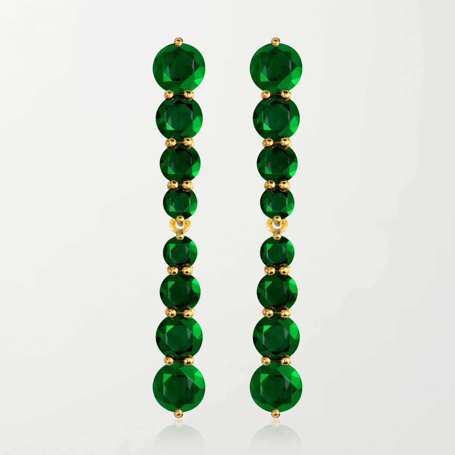 Picture of The Kittichai Earrings in Emerald Green