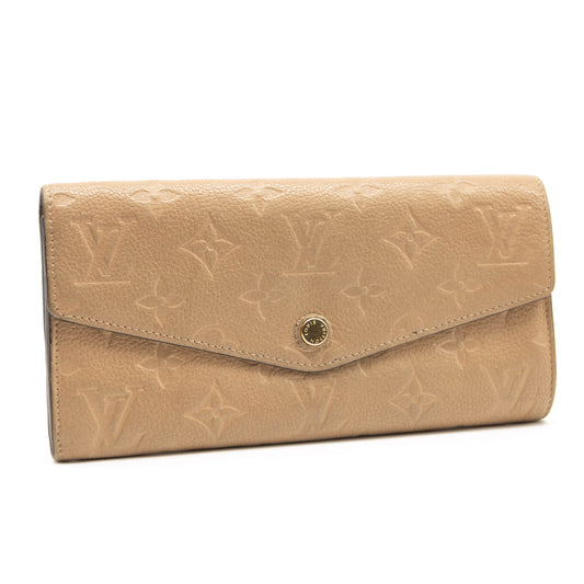 Louis Vuitton Empreinte Zippy Wallet Dune Beige Zip Around