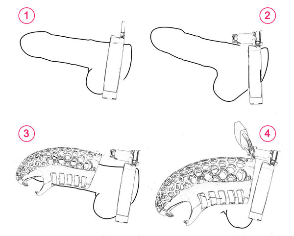 how to use snake chastity cage