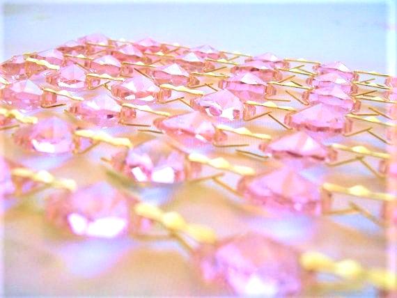 Pink Chandelier Crystal Garland Yard of Prisms ...