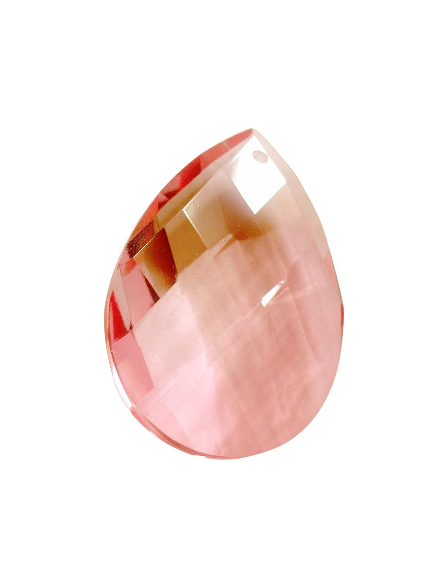 Set of Beautiful Pink Teardrop Chandelier Crystal Prisms – ChandelierDesign