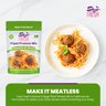 Graphic with meatless spaghetti and the value props Dojo Fresh provides