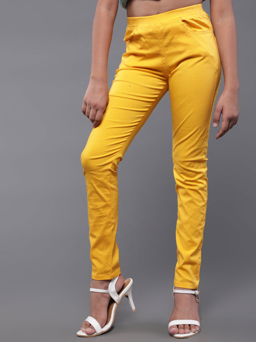 Yellow Cigarette Pants