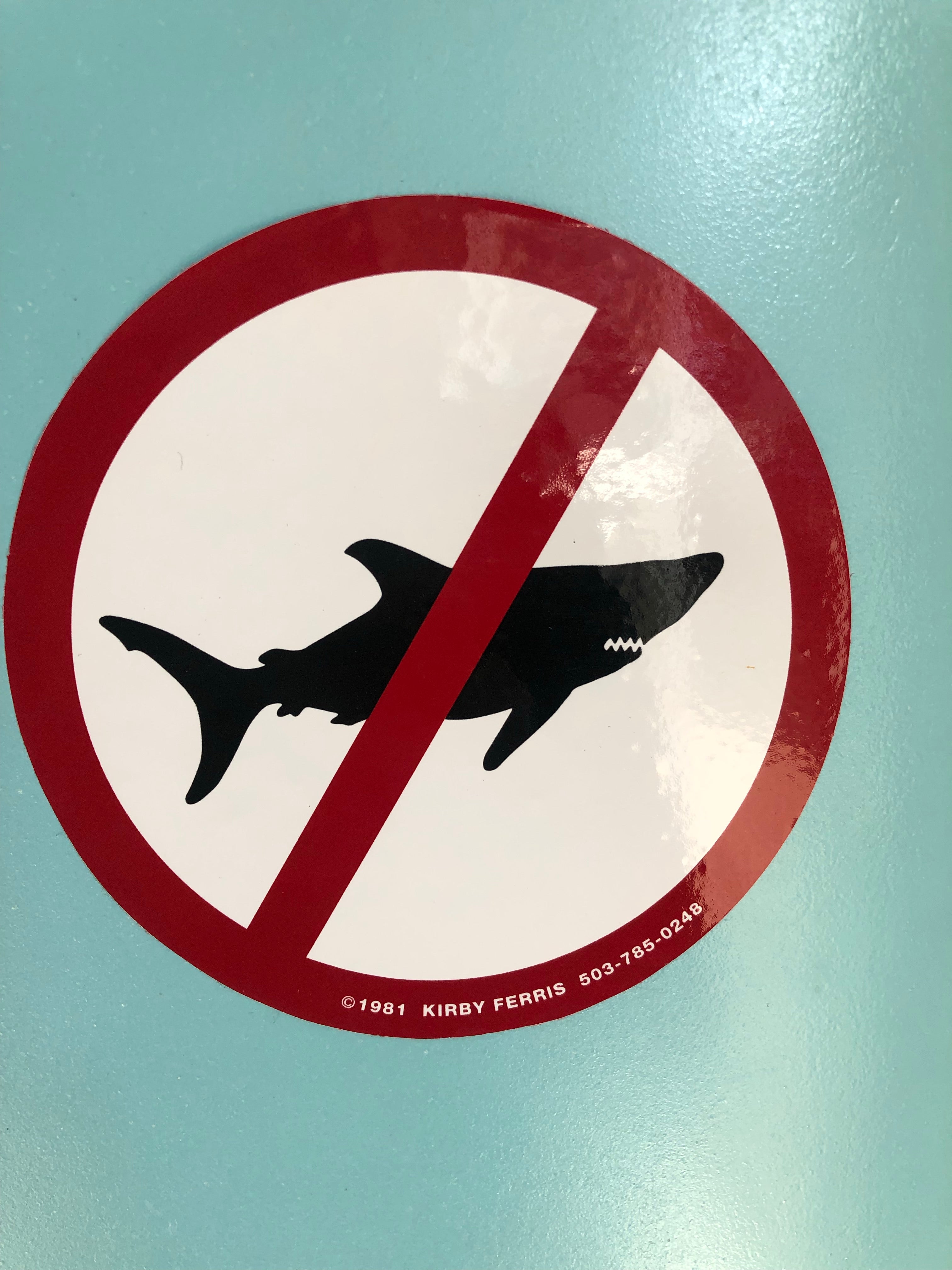 No Sharks Sticker